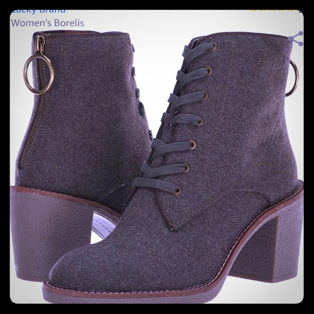 Olive tie-up booties